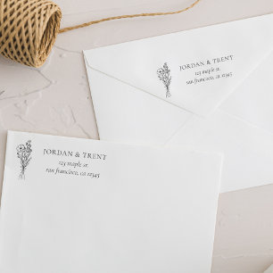 Aangepaste naam Boeket retour adres stempel