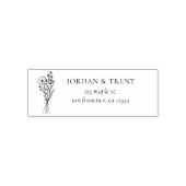 Aangepaste naam Boeket retour adres stempel (Design)