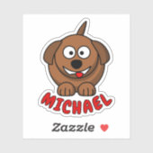 Aangepaste naam Boerderij Dog Farmyard Animal Sticker (Vel)