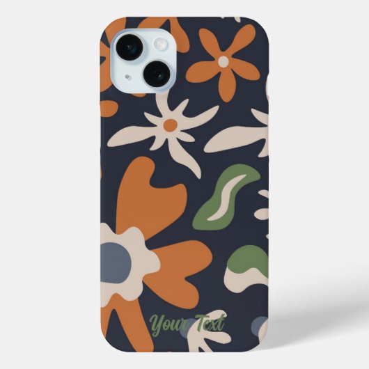 Aangepaste naam Boho Floral Case-Mate iPhone Case (Achterkant)