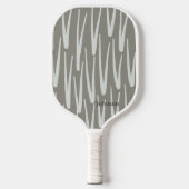 Aangepaste naam Boho Gray en White Pattern Pickleball Paddle (Voorkant)