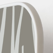 Aangepaste naam Boho Gray en White Pattern Pickleball Paddle (Links Detail)