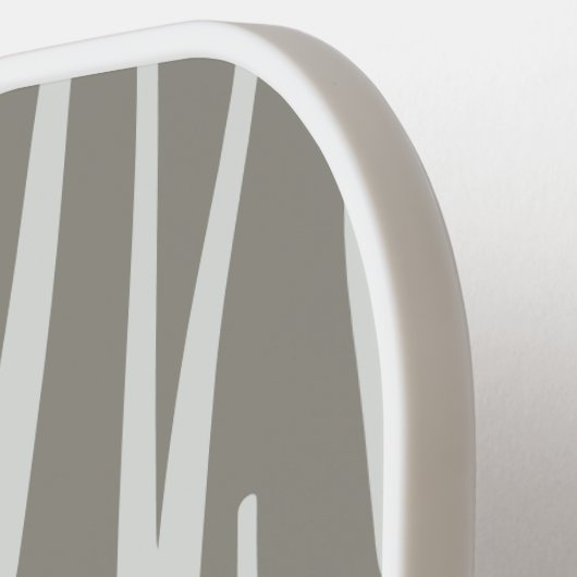 Aangepaste naam Boho Gray en White Pattern Pickleball Paddle (Links Detail)