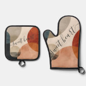 Aangepaste naam Boho Ovenwant & Pannenlap Set (Voorkant)