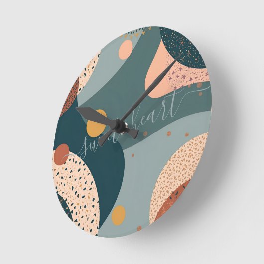 Aangepaste naam Boho Ronde Klok (Hoek)