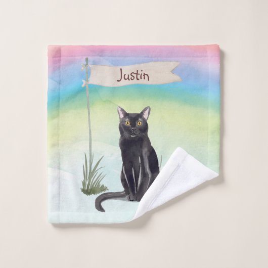 Aangepaste naam bombay Cat Pet Bad Handdoek (Wasdoekje)