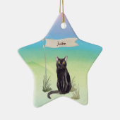Aangepaste naam bombay Cat Pet Keramisch Ornament (Rechts)