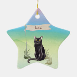 Aangepaste naam bombay Cat Pet Keramisch Ornament