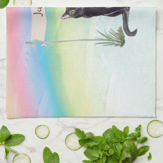 Aangepaste naam bombay Cat Pet Theedoek (Gevouwen)