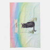 Aangepaste naam bombay Cat Pet Theedoek (Verticaal)