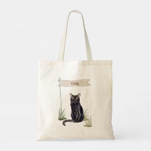 Aangepaste naam bombay Cat Pet Tote Bag (Achterkant)