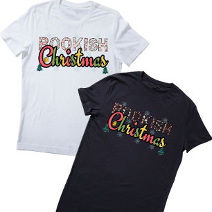 Aangepaste naam Bookish Christmas Book Lover T-shirt