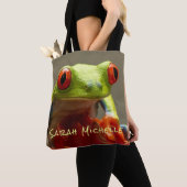 Aangepaste naam boomkikker tote bag (Dichtbij)