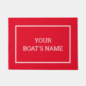 Aangepaste naam boot Dock Mat Red (Voorkant)