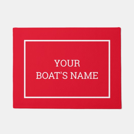 Aangepaste naam boot Dock Mat Red (Voorkant)