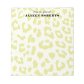 Aangepaste Naam Bord Groene Luipaard Print Notitieblok (Voorkant)