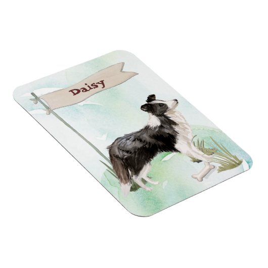 Aangepaste naam Border Collie Huisdier Hond Magneet (Rechterzijde)