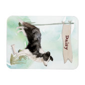 Aangepaste naam Border Collie Huisdier Hond Magneet (Horizontaal)