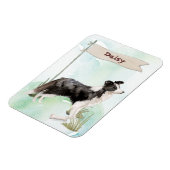 Aangepaste naam Border Collie Huisdier Hond Magneet (Linkerzijde)