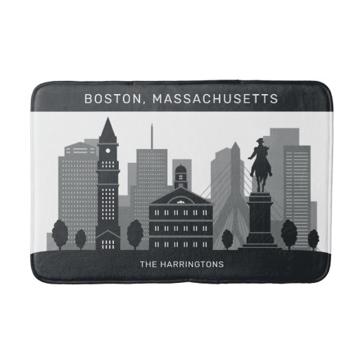 Aangepaste naam Boston Massachusetts Badmat (Voorkant)