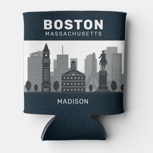 Aangepaste naam Boston Massachusetts Blikjeskoeler (Voorkant)