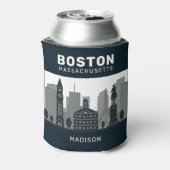 Aangepaste naam Boston Massachusetts Blikjeskoeler (Blikje Achterkant)