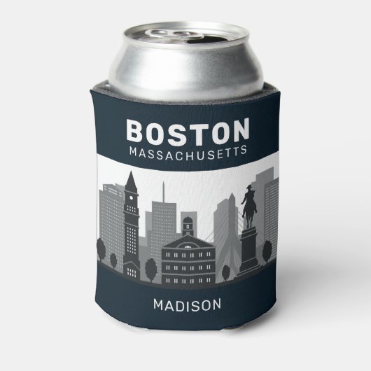 Aangepaste naam Boston Massachusetts Blikjeskoeler (Blikje Achterkant)