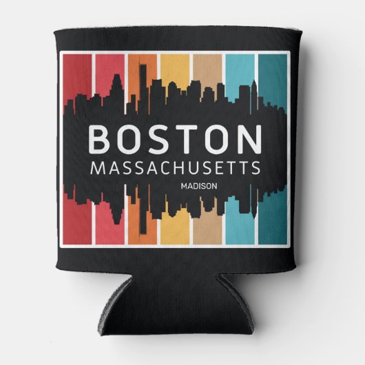 Aangepaste naam Boston Massachusetts Blikjeskoeler (Voorkant)