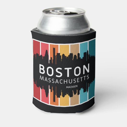 Aangepaste naam Boston Massachusetts Blikjeskoeler (Blikje Achterkant)