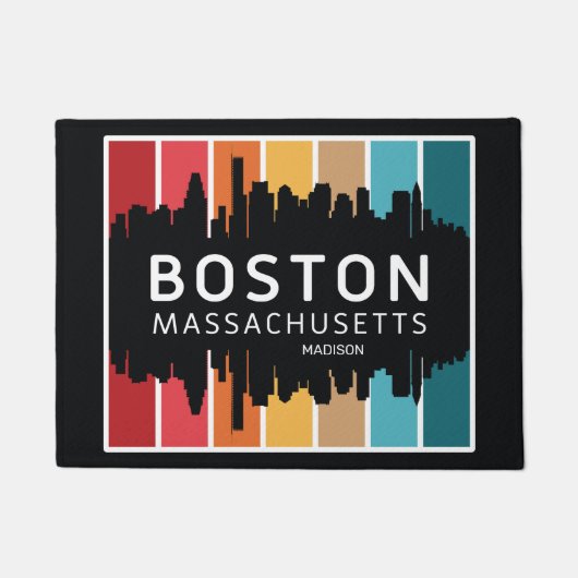 Aangepaste naam Boston Massachusetts Deurmat (Voorkant)