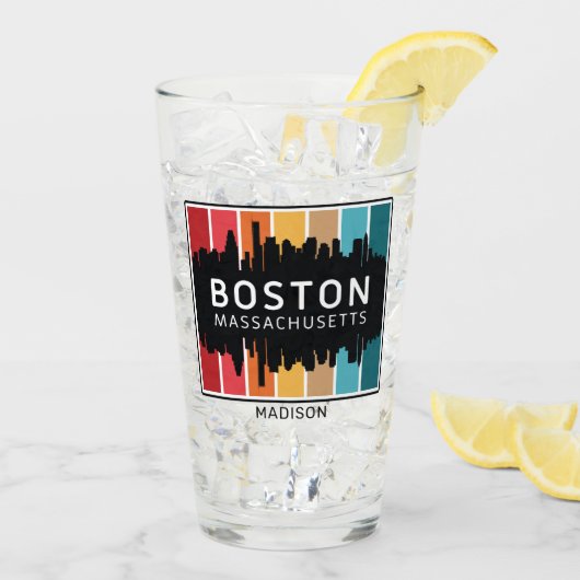 Aangepaste naam Boston Massachusetts Glas (Achterkant ijs)