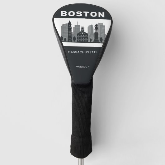 Aangepaste naam Boston Massachusetts Golfheadcover (Voorkant)