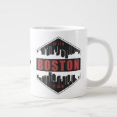 Aangepaste naam Boston Massachusetts Grote Koffiekop (Rechts)