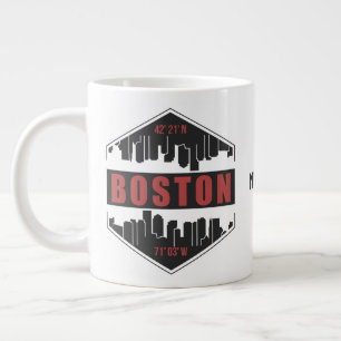 Aangepaste naam Boston Massachusetts Grote Koffiekop