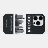 Aangepaste naam Boston Massachusetts iPhone Hoesje (Achterkant horizontaal)