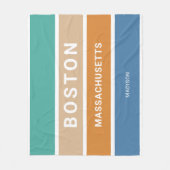 Aangepaste naam Boston Massachusetts / JOUW TEKST Fleece Deken (Voorkant)