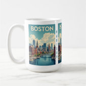 Aangepaste naam Boston Massachusetts Koffiemok (Links)