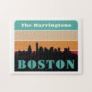 Aangepaste naam Boston Massachusetts Legpuzzel