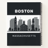 Aangepaste naam Boston Massachusetts Notitieboek (Achterkant)