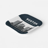 Aangepaste naam Boston Massachusetts Papieren Bordje (Gebogen)