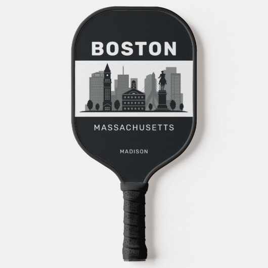 Aangepaste naam Boston Massachusetts Pickleball Paddle (Voorkant)