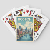 Aangepaste naam Boston Massachusetts Pokerkaarten (Achterkant)