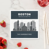 Aangepaste naam Boston Massachusetts Servet (Insitu)