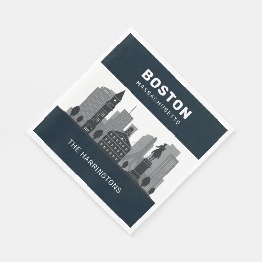 Aangepaste naam Boston Massachusetts Servet (Hoek)