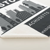 Aangepaste naam Boston Massachusetts Sherpa Deken (3/4)