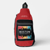 Aangepaste naam Boston Massachusetts Sling Bag (Voorkant)