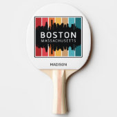 Aangepaste naam Boston Massachusetts Tafeltennisbatje (Achterkant)