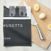 Aangepaste naam Boston Massachusetts Theedoek (Quarter Fold)