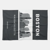 Aangepaste naam Boston Massachusetts Theedoek (Horizontaal)