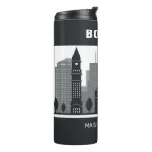 Aangepaste naam Boston Massachusetts Thermosbeker (Gedraaid links)
